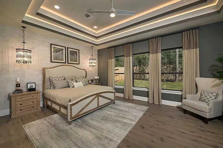 Furnished interior view inside a new home in The Woodlands Hills, Willis (Image 7).