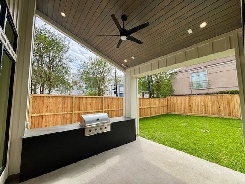 Exterior details and patio area of a home in , Houston (Image 3).