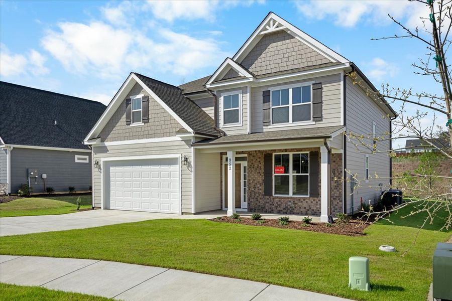 Front exterior of a new home in Crawford Creek, Grovetown, GA, highlighting curb appeal (Image 18).