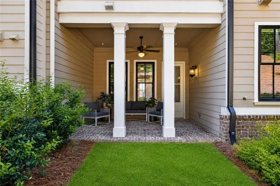 Exterior details and patio area of a home in , Peachtree Corners (Image 4). Exterior details and patio area of a home in , Peachtree Corners (Image 4).