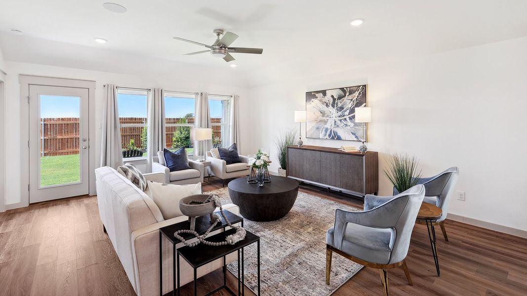 Representative furnished interior of a home built from the Kimbell by DRB Homes in Morningside, Josephine (Image 4).