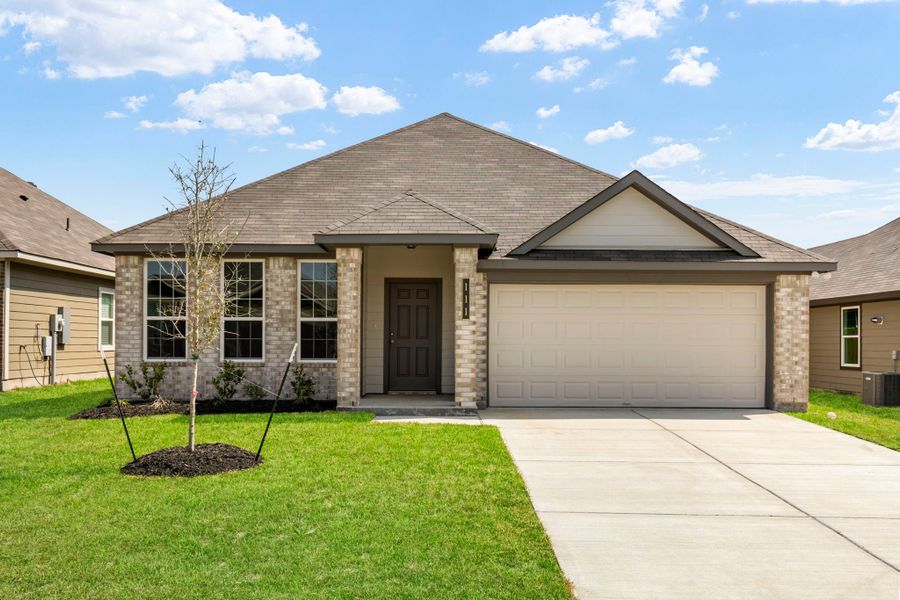 Representative exterior photo of a completed home built from the The 1818 by Stylecraft Builders in Arroyo Ranch, Seguin, TX (Image 19). Representative exterior photo of a completed home built from the The 1818 by Stylecraft Builders in Arroyo Ranch, Seguin, TX (Image 19).