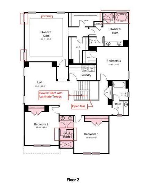 2D floor plan layout of this home in Stratford Hills, Ball Ground, GA (Image 3). 2D floor plan layout of this home in Stratford Hills, Ball Ground, GA (Image 3).