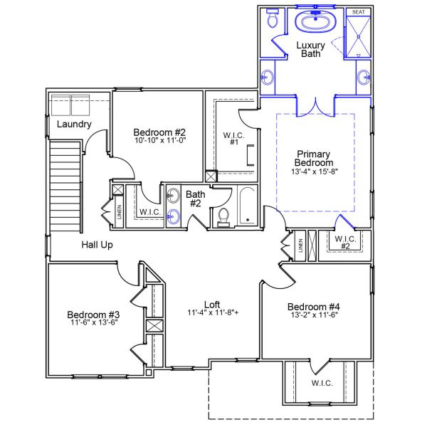 2D floor plan layout of this home in Pebble Branch, Chapin, SC (Image 3).