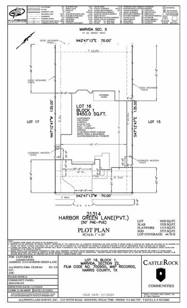 Detailed plot plan included, showcasing the home’s placement, lot layout, and surrounding space.