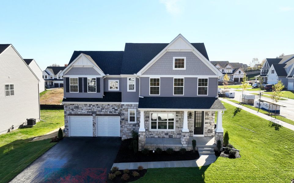 Representative exterior photo of a completed home built from the Sebastian by Keystone Custom Homes in Lakestone Cove, Belmont, NC (Image 11).
