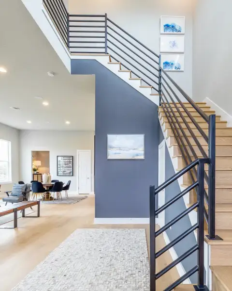 Furnished interior view inside a new home in The Brownstones at East Quarter, Dallas (Image 12).