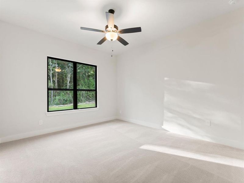 Bedroom 2 with Walk-in Closet and Fan