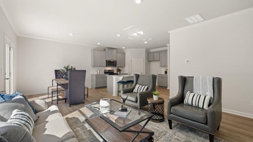 Furnished interior view inside a new home in Hamptons at Riverwood South, Dallas (Image 27).