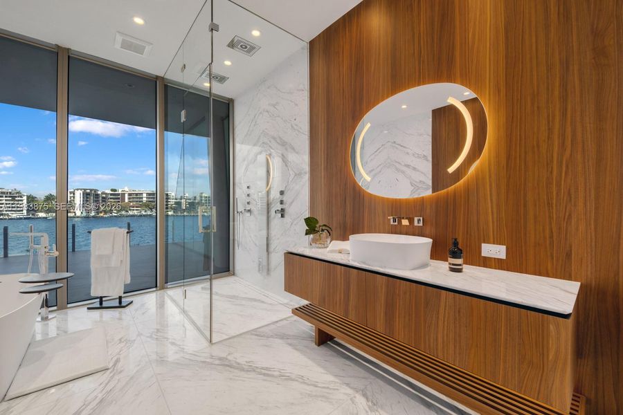 Furnished interior view inside a new home in , Miami (Image 15).