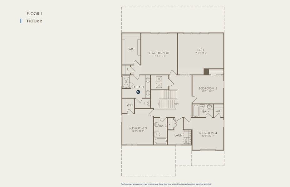 Yellowstone Floor Plan, Quick Move-In Home, Floor 2