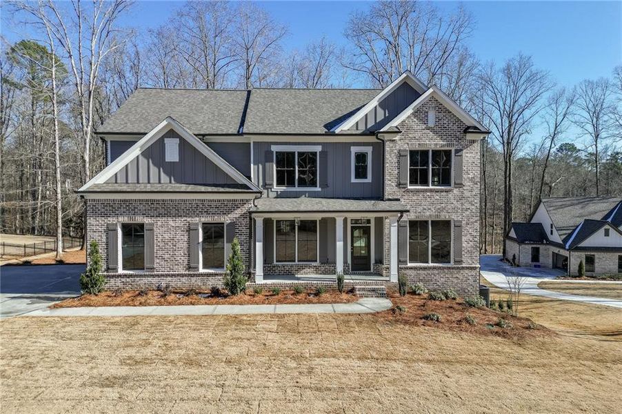 Front exterior of a new home in , Bishop, GA, highlighting curb appeal (Image 28).