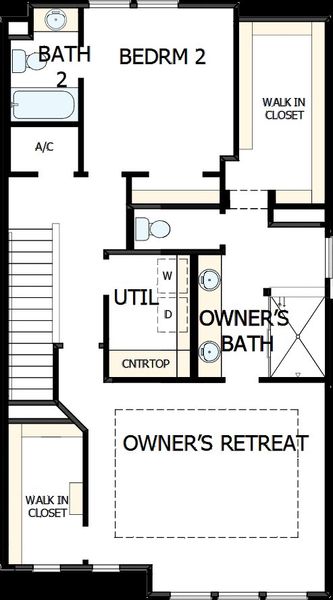 2D floor plan layout of this home in Emerald Landing at Waterside at Lakewood Ranch – City Homes, Sarasota, FL (Image 7).