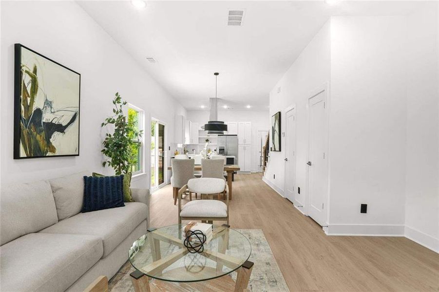 Furnished interior view inside a new home in , Atlanta (Image 15). Furnished interior view inside a new home in , Atlanta (Image 15).