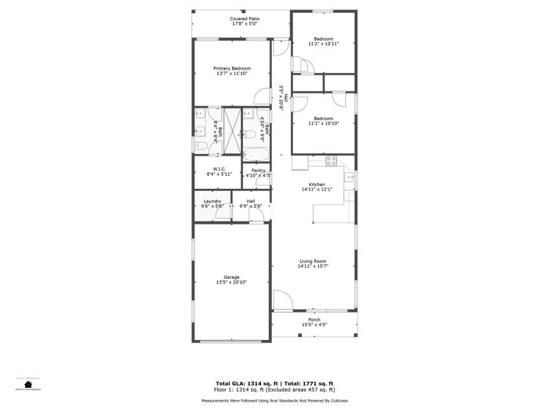 2D floor plan layout of this home in , Shelby, NC (Image 3).