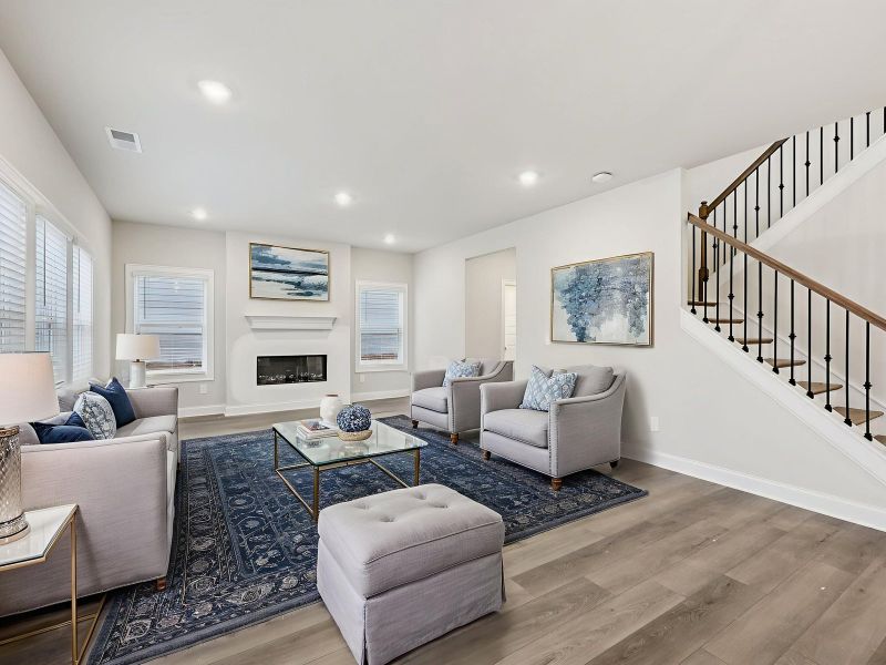 Furnished interior view inside a new home in Vines at Mill Creek - Estate Series, Braselton (Image 5).