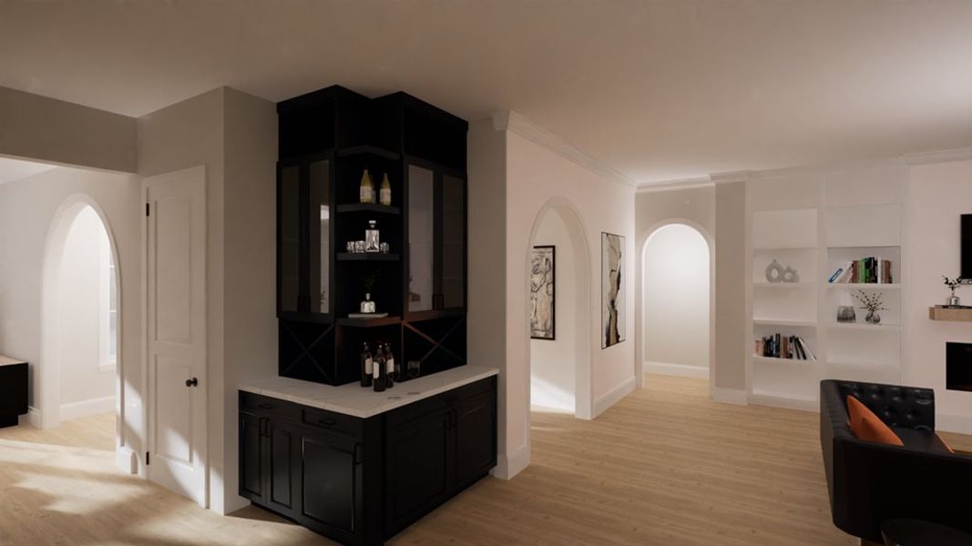 Representative furnished interior of a home built from the The Poppy by Ken Harvey Homes in Carriage Farms, Raleigh (Image 14).
