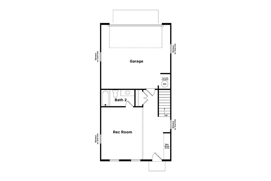 2D floor plan layout for the Lianna by DRB Homes in The Eighteen, Atlanta, GA (Image 3).
