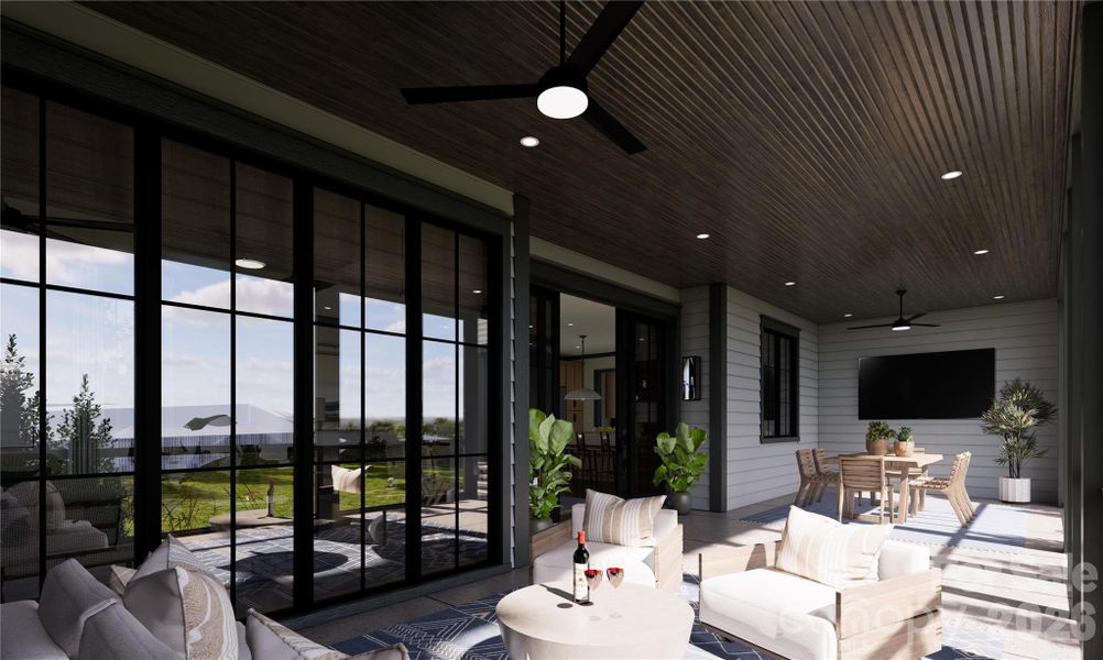 Exterior details and patio area of a home in , Arden (Image 3). Exterior details and patio area of a home in , Arden (Image 3).