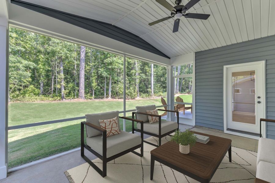 Representative exterior details of a home built from the The Whitley by RobuckHomes in Kennebec Crossing, Angier (Image 8).