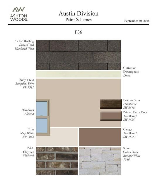 Sample of building materials used in homes in The Trails at Carmel, Pflugerville (Image 3). Sample of building materials used in homes in The Trails at Carmel, Pflugerville (Image 3).