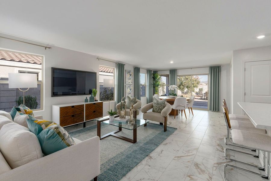 Representative furnished interior of a home built from the 1573 Modeled by KB Home in Mystic Vista Enclaves, Buckeye (Image 4).