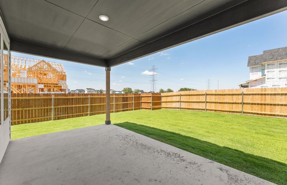 Exterior details and patio area of a home in Kuempel Farms, Pflugerville (Image 23).