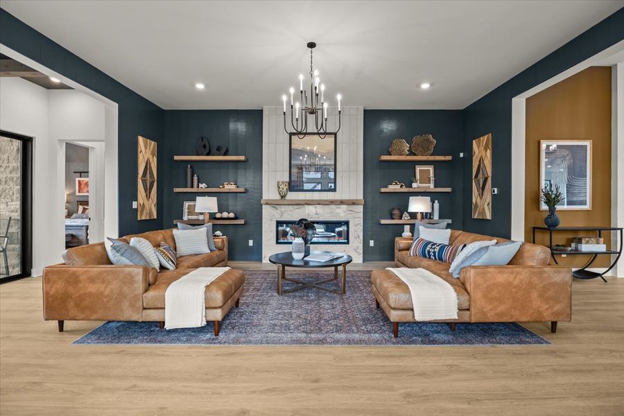 Furnished interior view inside a new home in 6 Creeks, Kyle (Image 32).