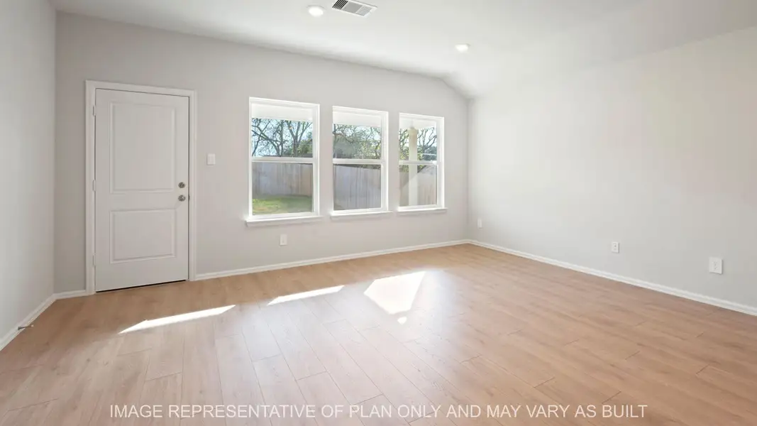 Representative unfurnished interior of a home built from the Easton by D.R. Horton in Wilkins Valley, Brenham (Image 9).