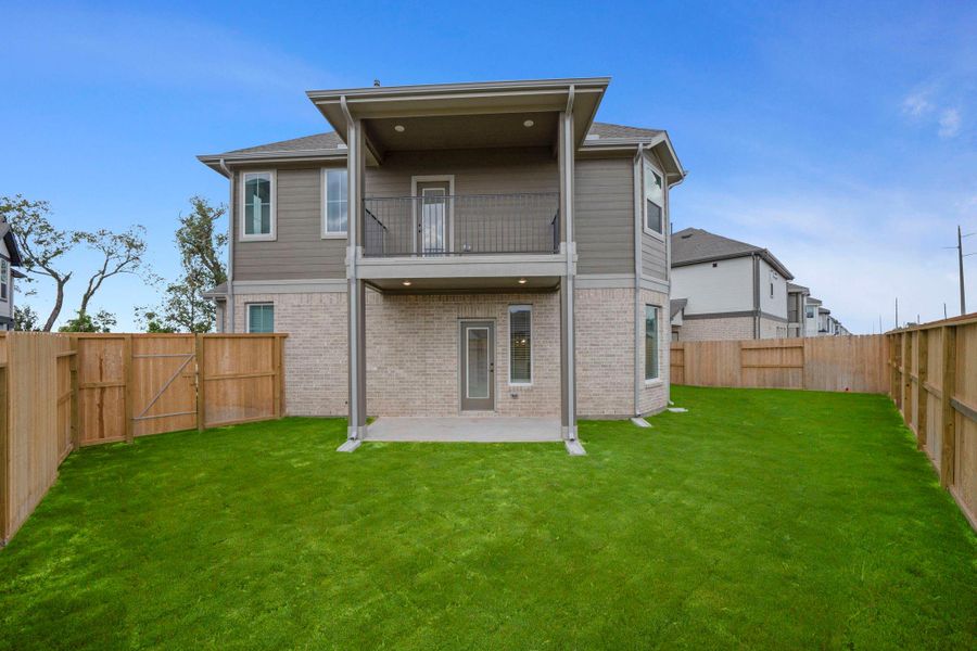 Exterior details and patio area of a home in Sienna, Missouri City (Image 3). Exterior details and patio area of a home in Sienna, Missouri City (Image 3).
