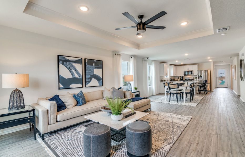 Representative furnished interior of a home built from the Hewitt by Centex in Cottonwood, Howe (Image 5).