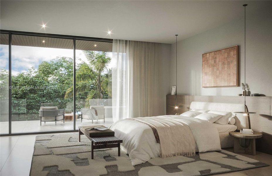 Furnished interior view inside a new home in , Miami (Image 5).