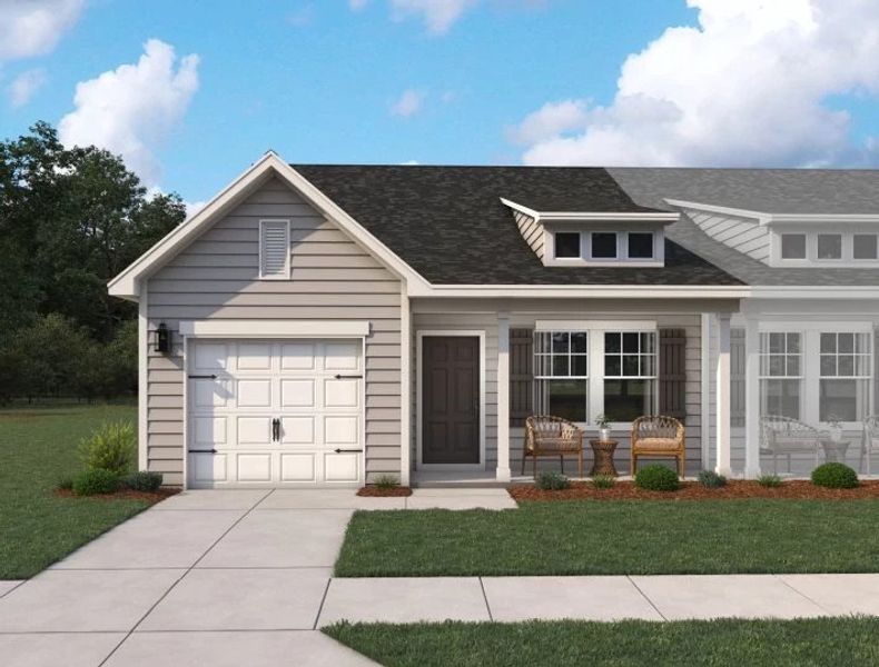 Front exterior of a new home in Tea Farm, Ravenel, SC, highlighting curb appeal (Image 16).