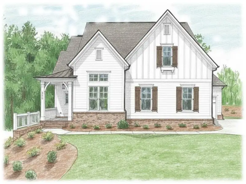 Exterior rendering of this home design in , Marietta, GA (Image 3). Exterior rendering of this home design in , Marietta, GA (Image 3).