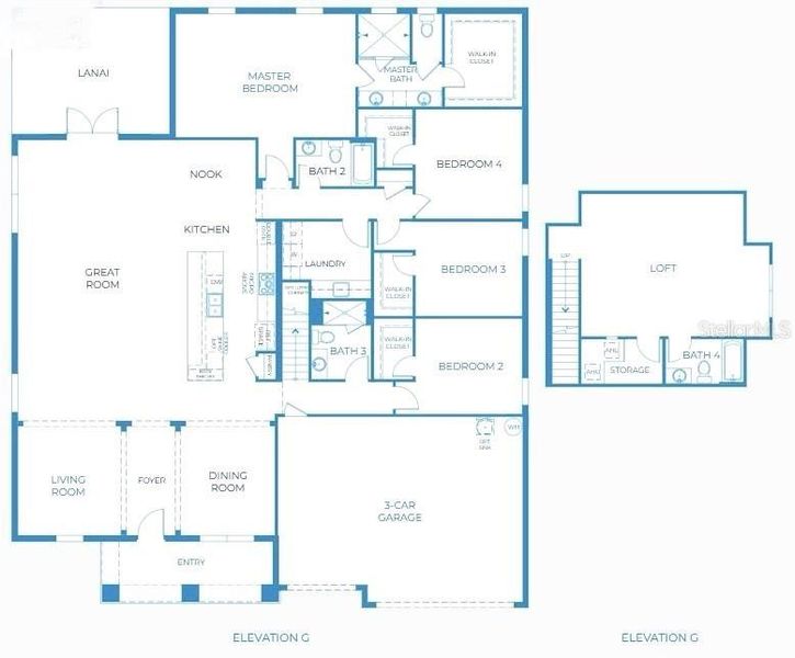 2D floor plan layout of this home in Graceland Estates, Thonotosassa, FL (Image 3).