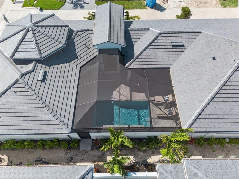 Exterior details and patio area of a home in Aqua Single Family Homes, Bradenton (Image 2).