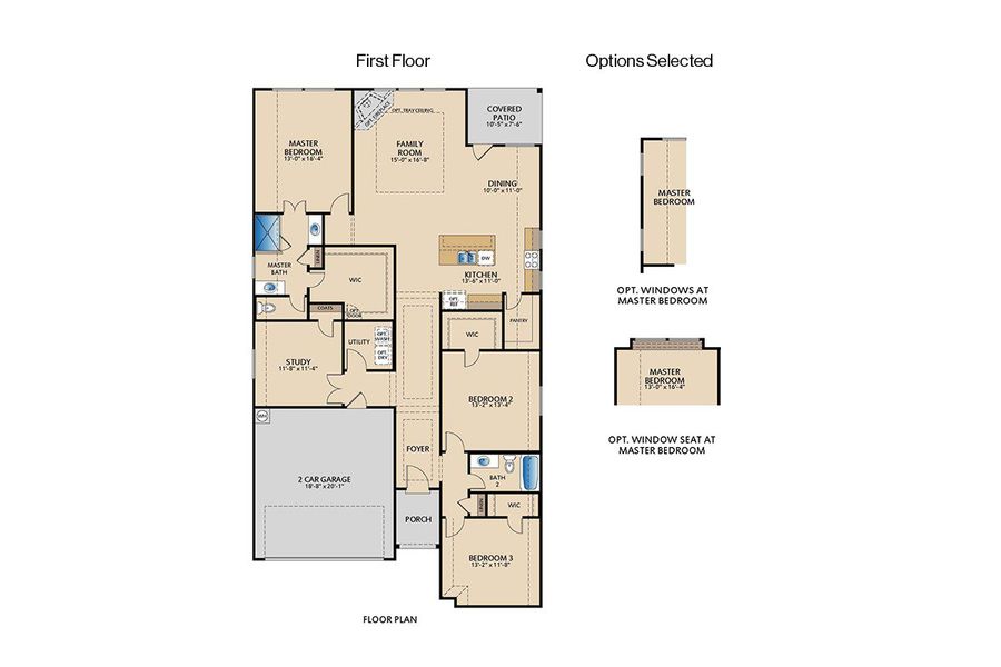 2D floor plan layout of this home in Keeneland, Aubrey, TX (Image 5).