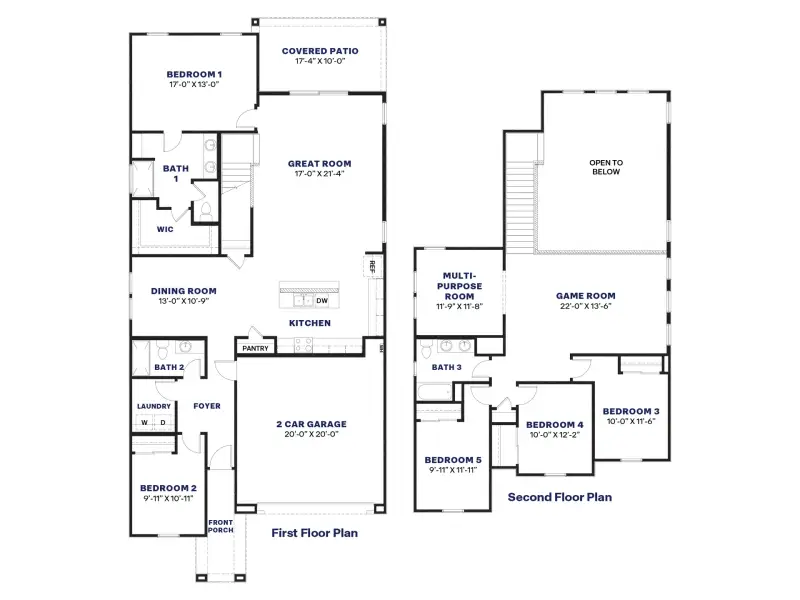 2D floor plan layout of this home in El Cidro, Goodyear, AZ (Image 4).