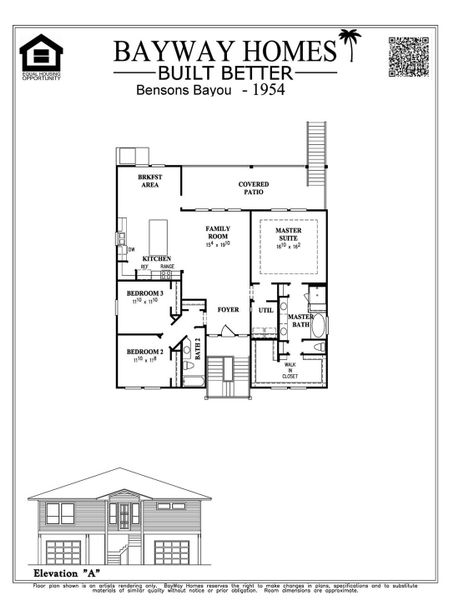 2D floor plan layout of this home in Peacock Isle, Dickinson, TX (Image 3).