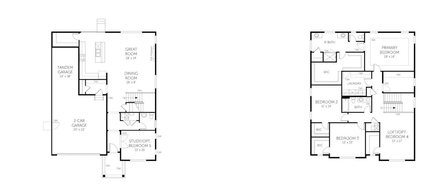 2D floor plan layout of this home in Wolf Creek Run, Strasburg, CO (Image 5).