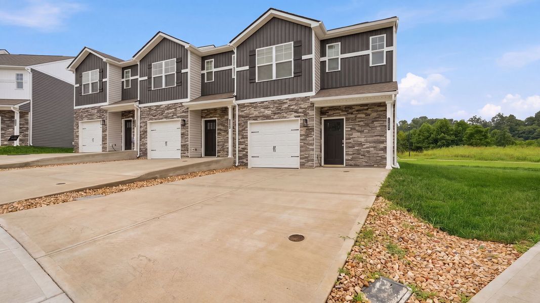 Front exterior of a new home in The Arbor Townhomes, Kingsport, TN, highlighting curb appeal (Image 2).