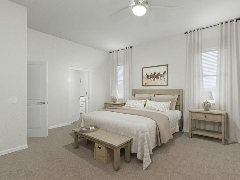 Relaxation awaits in your spacious owner`s suite.