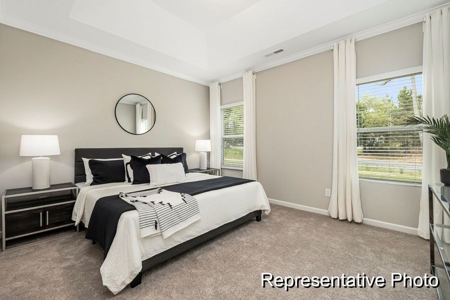 Furnished interior view inside a new home in Edgewater - The Cottages, Lancaster (Image 11). Furnished interior view inside a new home in Edgewater - The Cottages, Lancaster (Image 11).