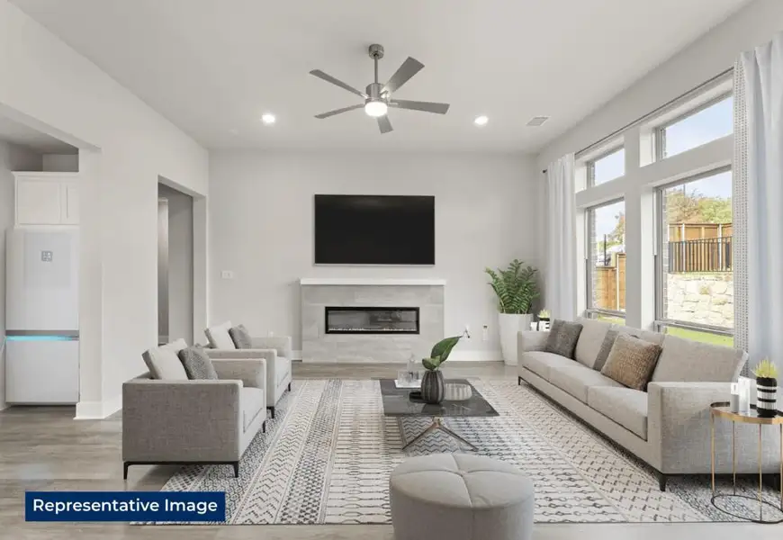 Furnished interior view inside a new home in Hidden Lakes Estates, DeSoto (Image 6). Furnished interior view inside a new home in Hidden Lakes Estates, DeSoto (Image 6).