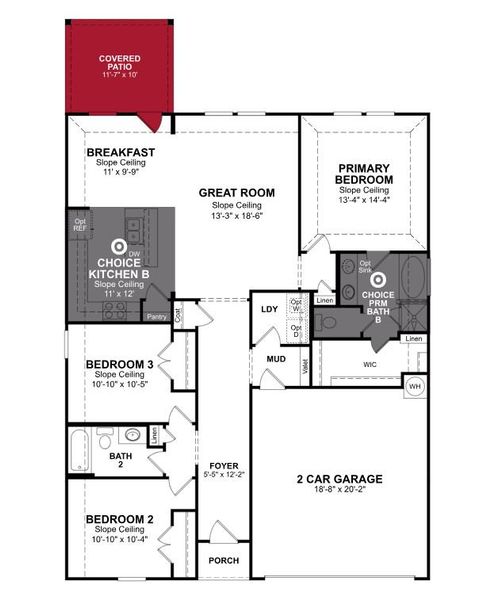 2D floor plan layout of this home in Montgomery Ridge, Montgomery, TX (Image 3). 2D floor plan layout of this home in Montgomery Ridge, Montgomery, TX (Image 3).