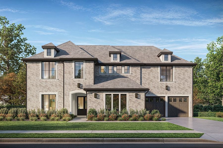 Representative exterior photo of a completed home built from the Verano by Landon Homes in Fields - Brookside North, Frisco, TX (Image 1). Representative exterior photo of a completed home built from the Verano by Landon Homes in Fields - Brookside North, Frisco, TX (Image 1).