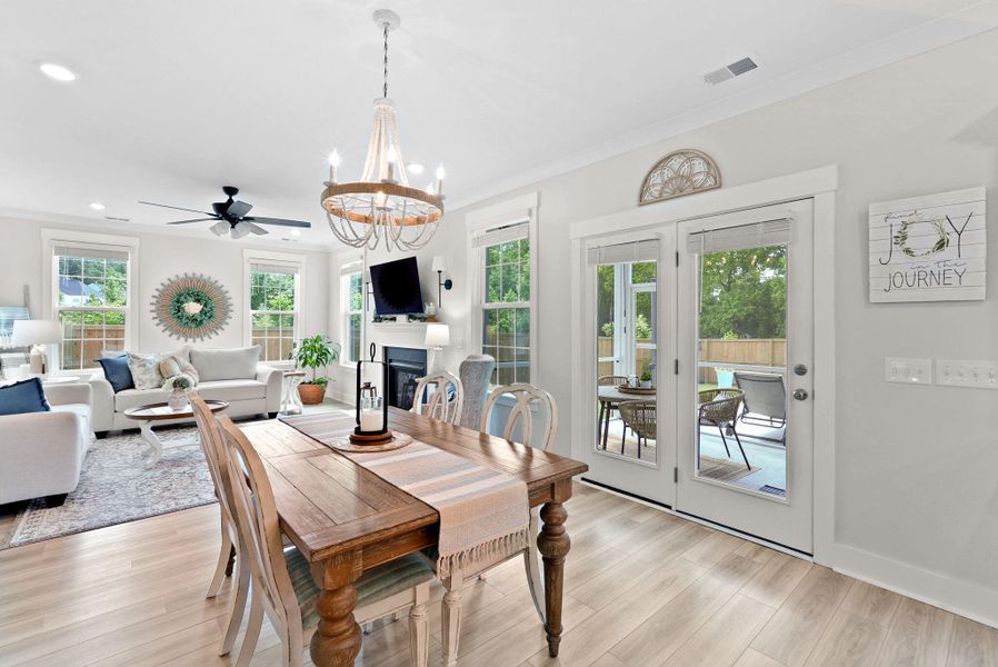 Furnished interior view inside a new home in Cordgrass Landing, Johns Island (Image 4).