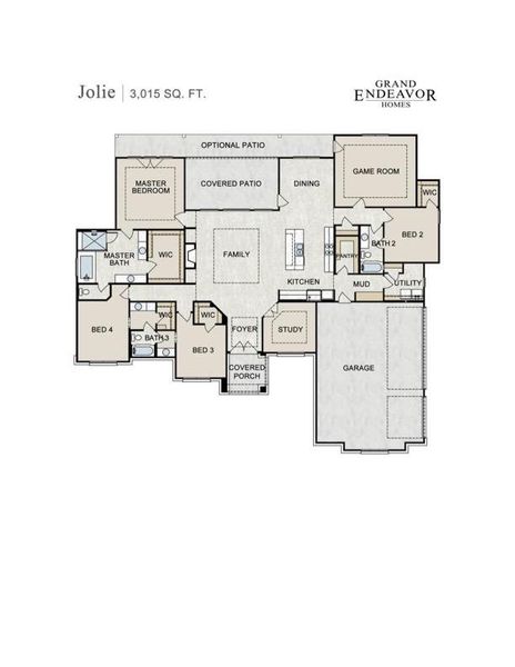 2D floor plan layout of this home in , Georgetown, TX (Image 3).