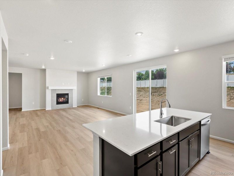 Furnished interior view inside a new home in Poudre Heights: The Alpine Collection, Windsor (Image 13).
