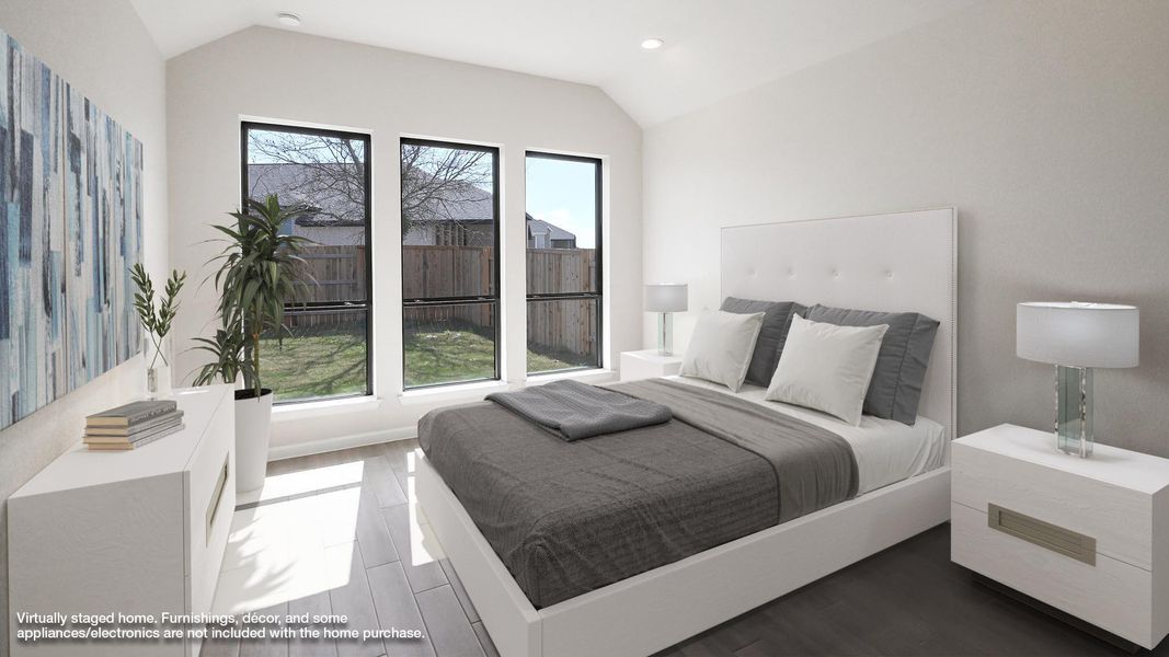 Furnished interior view inside a new home in 6 Creeks, Kyle (Image 8).